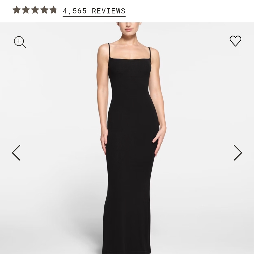 SKIMS SOFT LOUNGE LONG SLIP DRESS | ONYX